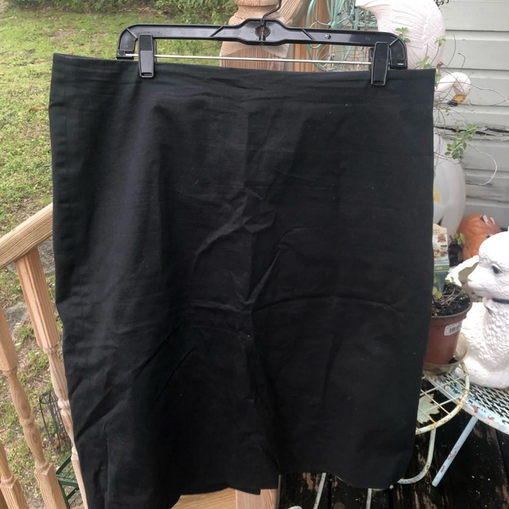 Isaac Mizrahi For Target Black Suit Skirt Sz 16 Pencil Straight Stretch Lined